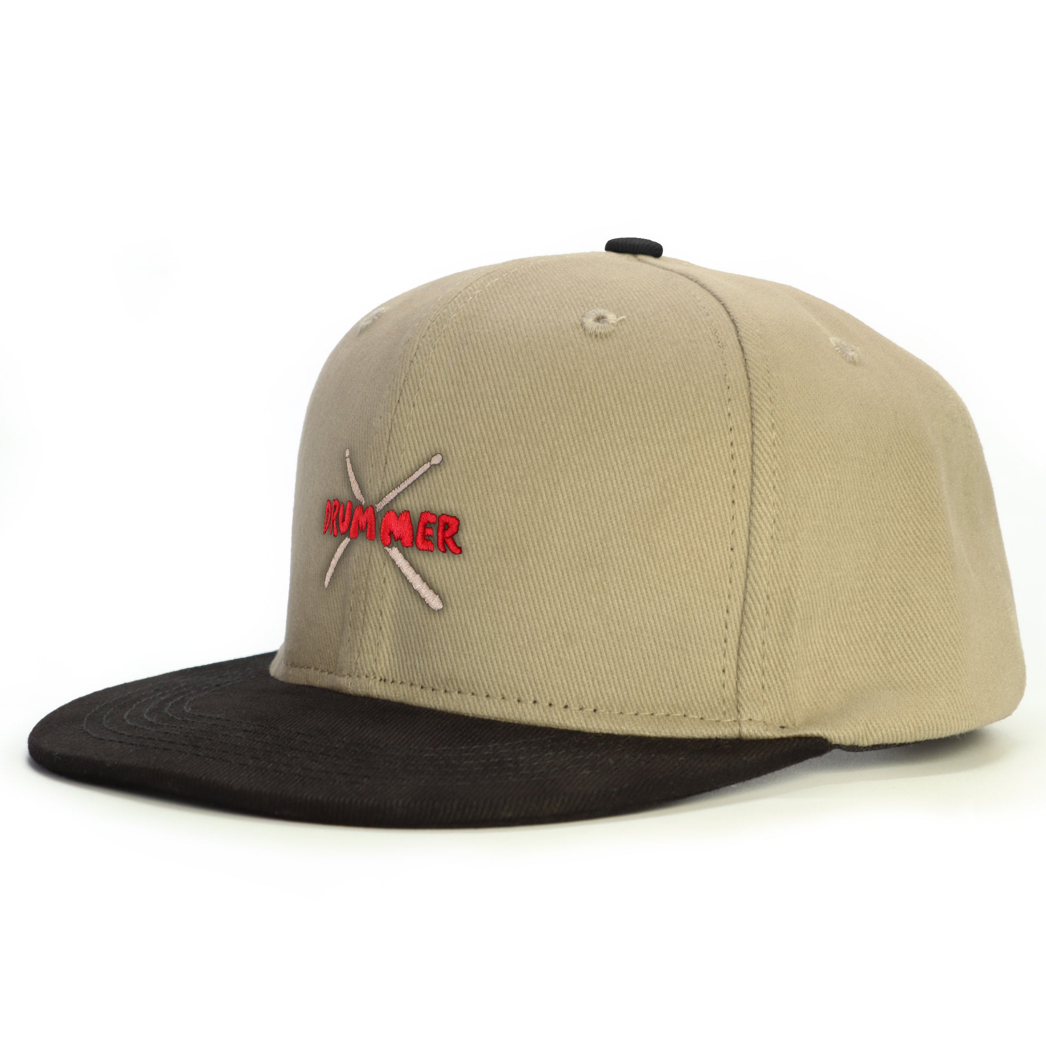 Baterist Drummer Stick Snapback Şapka - bej