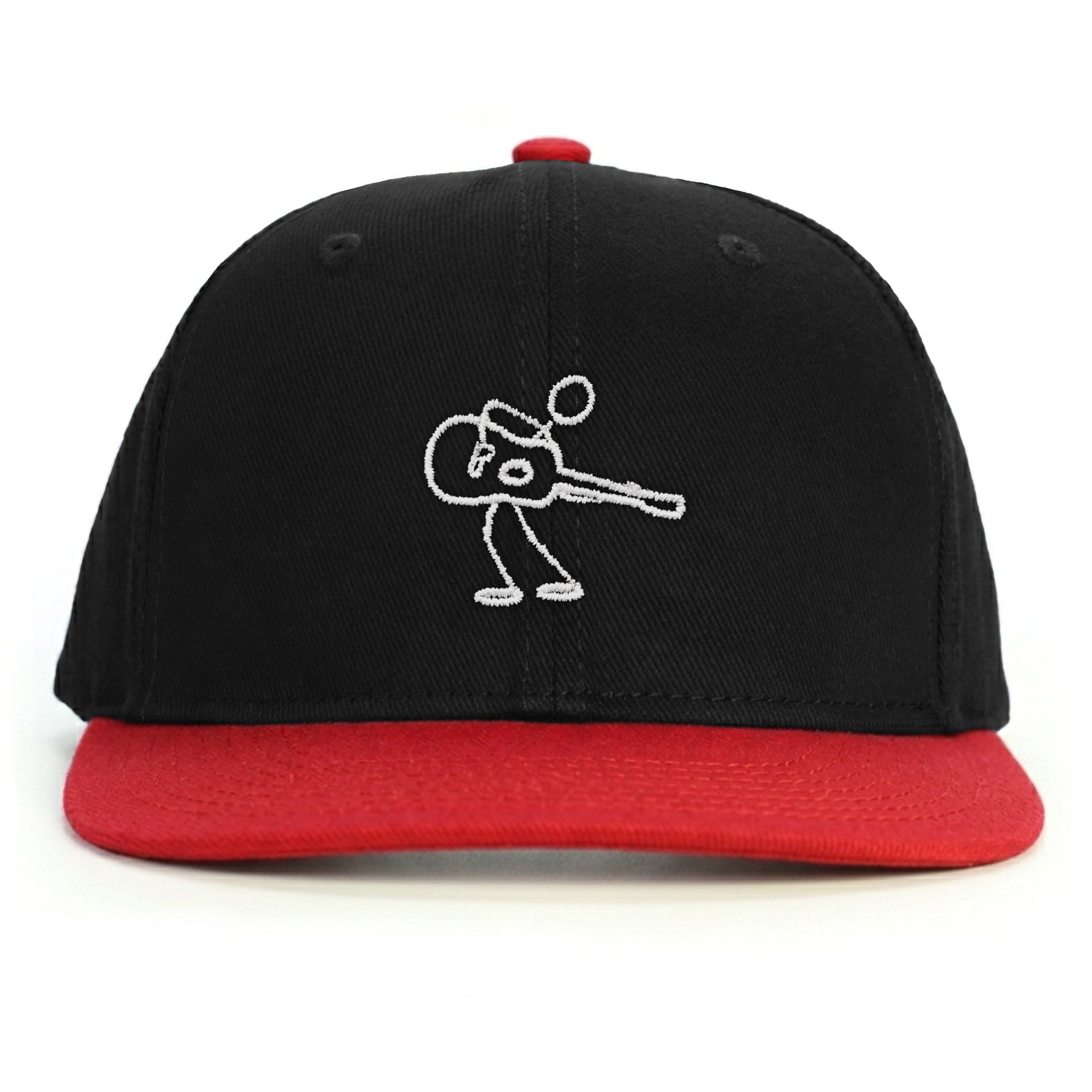Minimal Gitarist Snapback Şapka - kırmızı