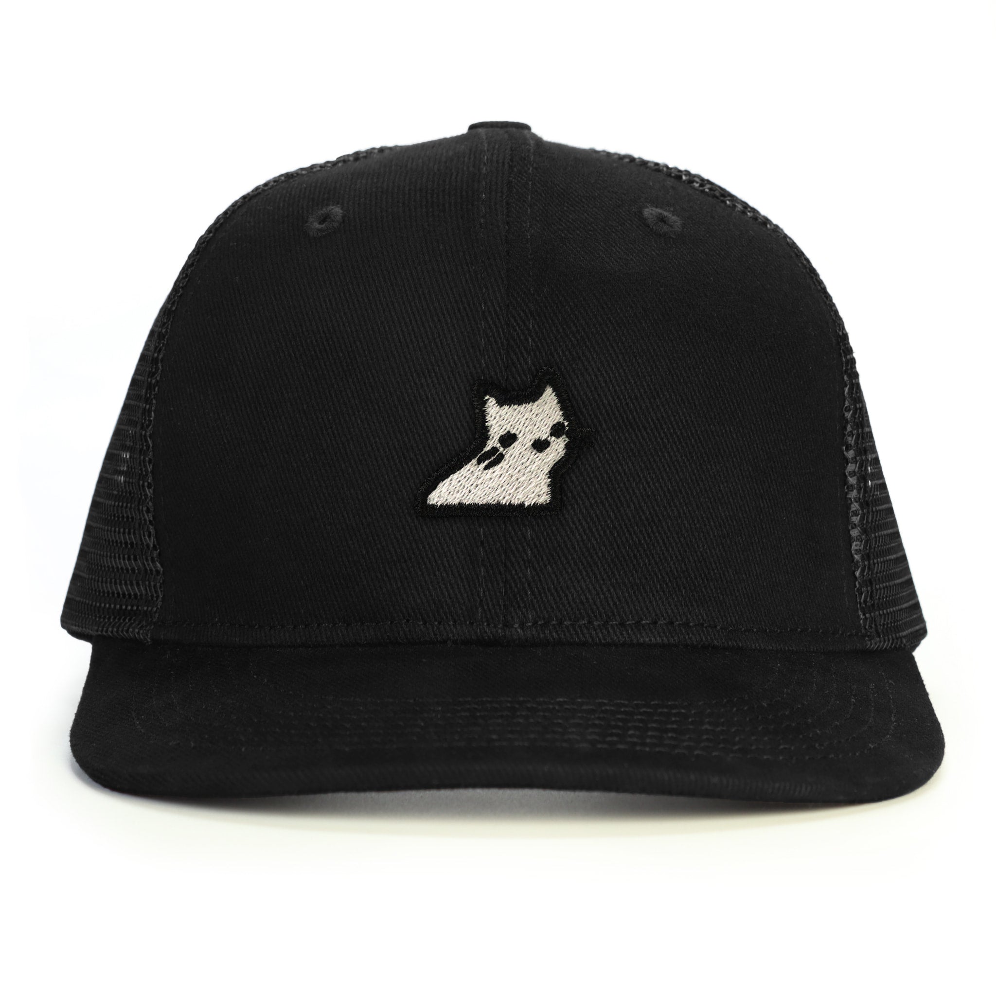 Masum Kedi Snapback Şapka - siyah