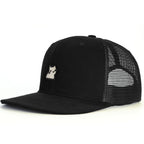 Masum Kedi Snapback Şapka - siyah