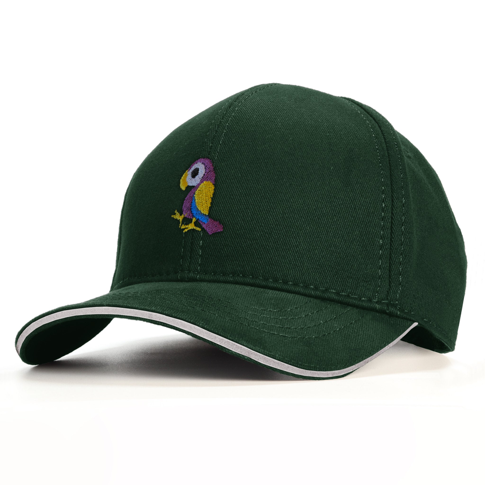 Sevimli Cennet Papağanı Baseball Şapka - yeşil