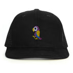 Sevimli Cennet Papağanı Snapback Şapka - siyah