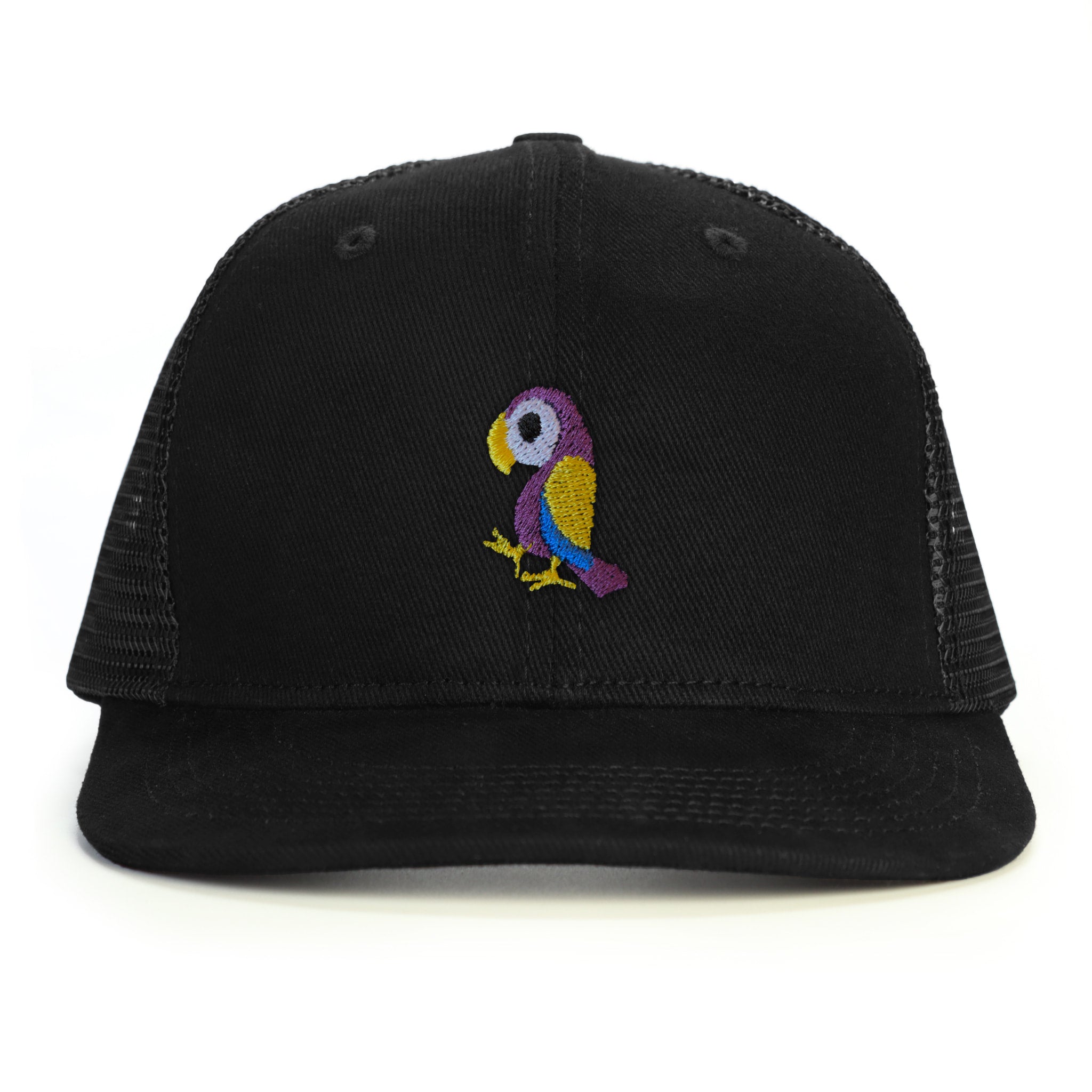 Sevimli Cennet Papağanı Snapback Şapka - siyah