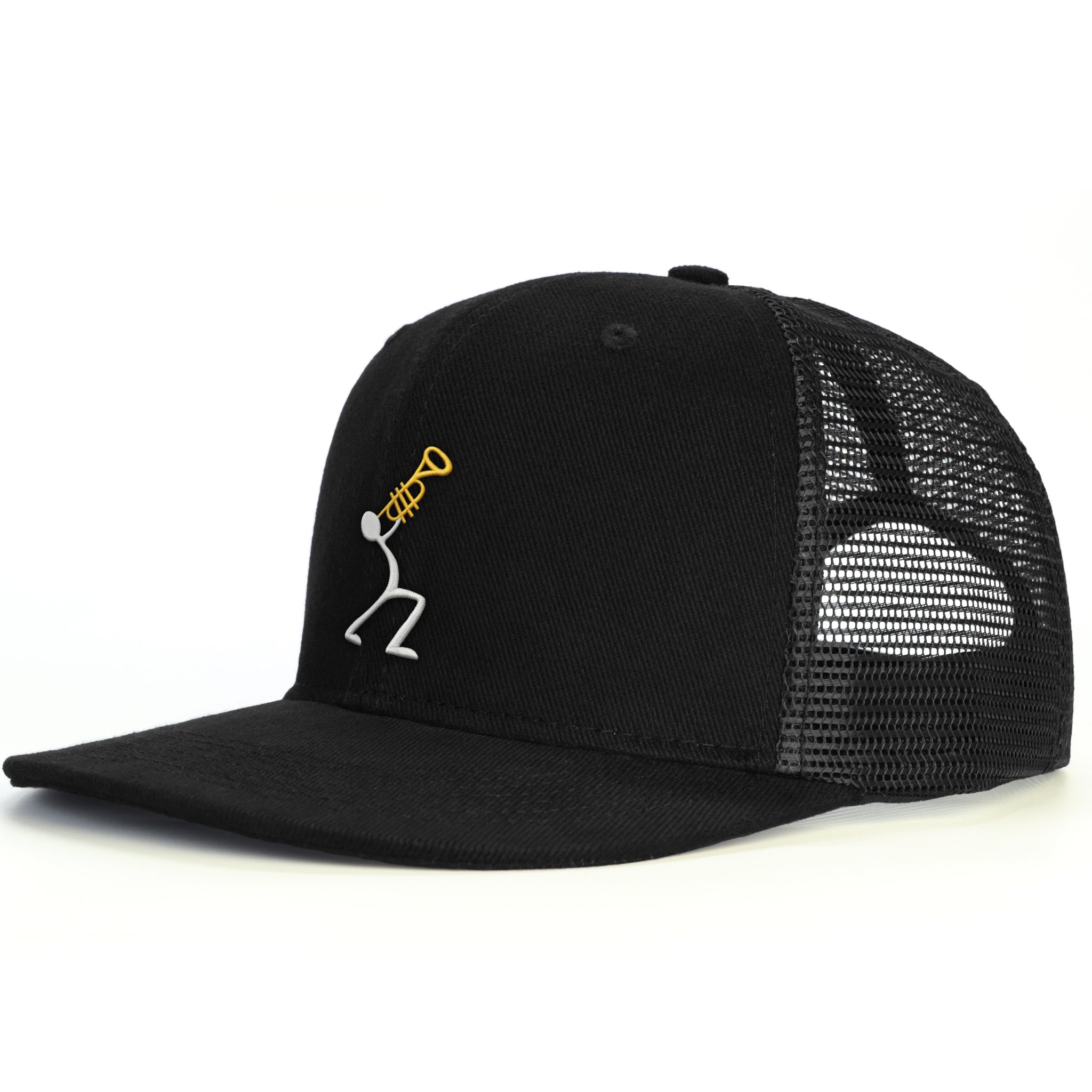 Müzisyen Trompet Snapback Şapka - siyah