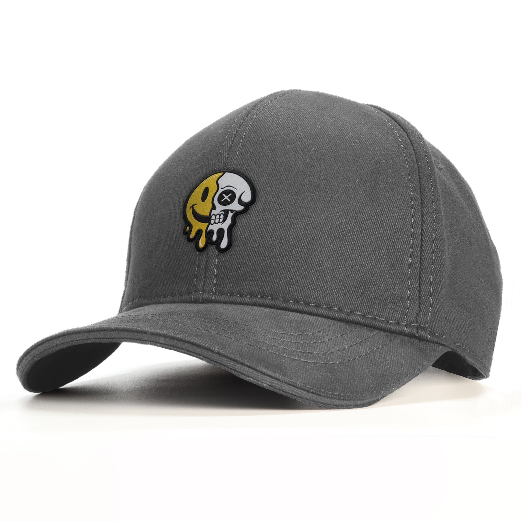 Simley Skull Baseball Şapka - gri