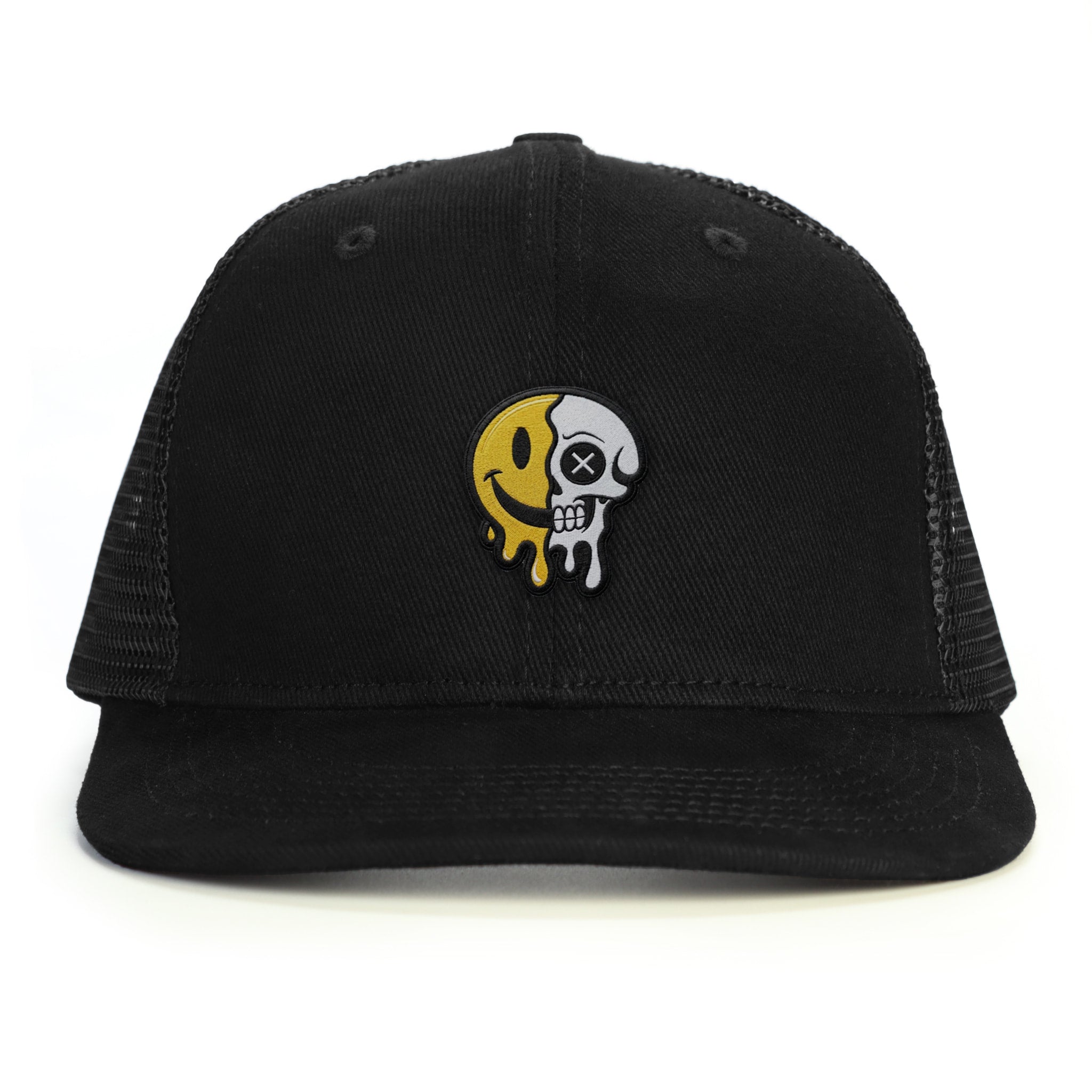 Simley Skull Snapback Şapka - siyah