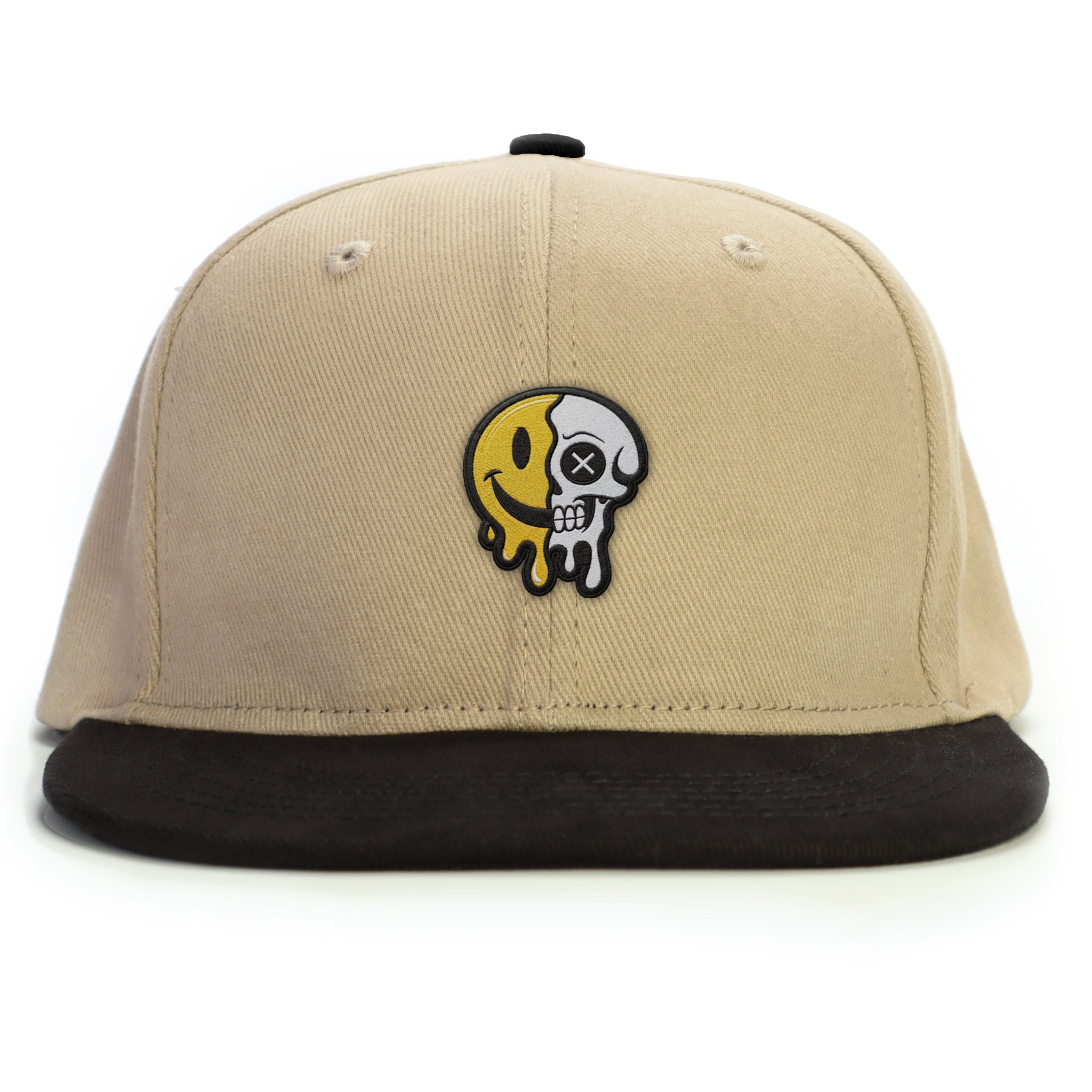 Simley Skull Snapback Şapka - bej