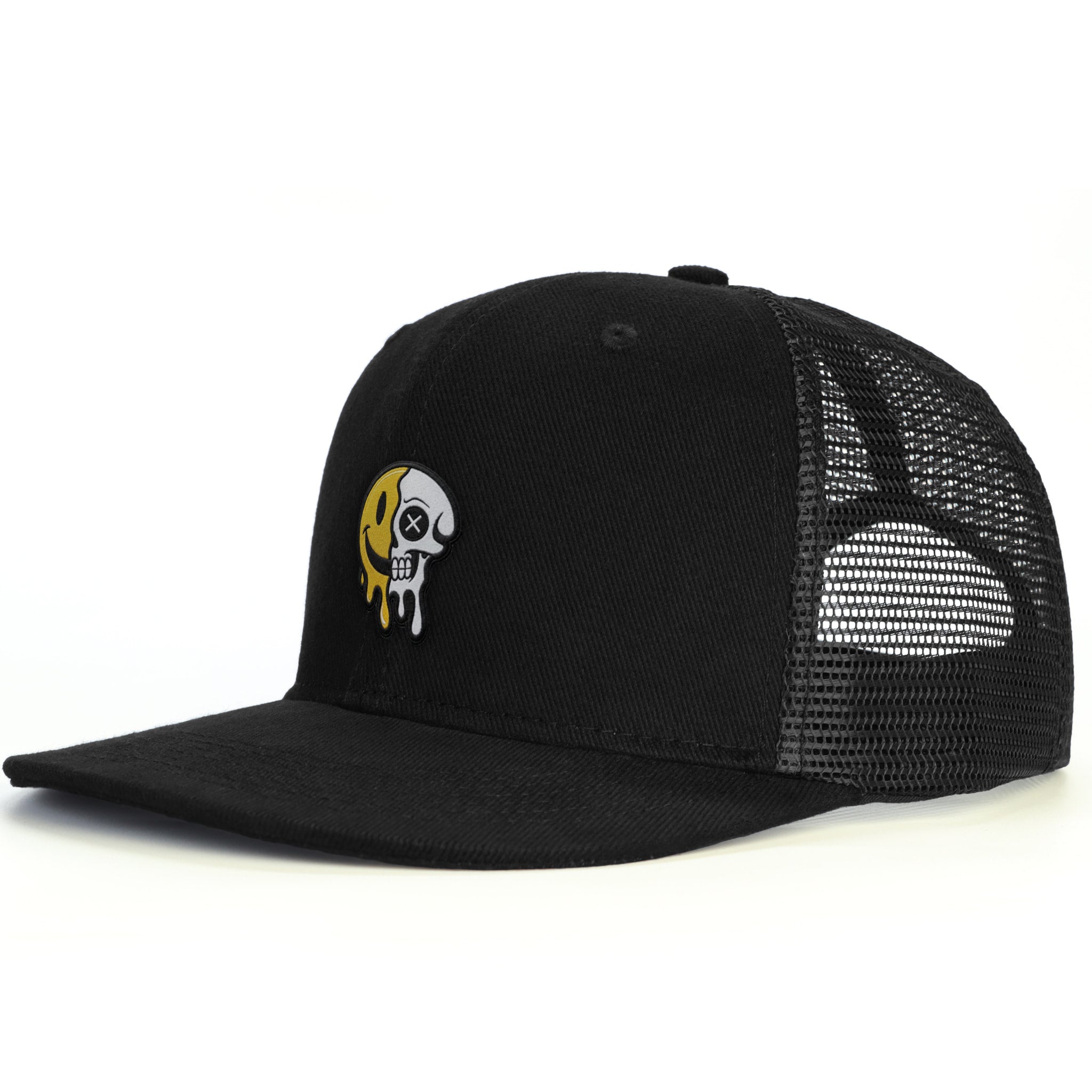 Simley Skull Snapback Şapka - siyah