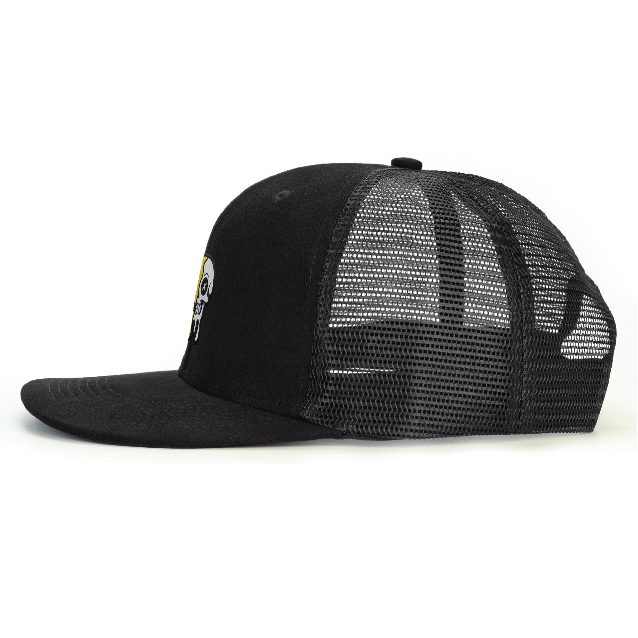Simley Skull Snapback Şapka - siyah