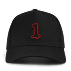 1 Numara Kalıplı Baseball Şapka - siyah