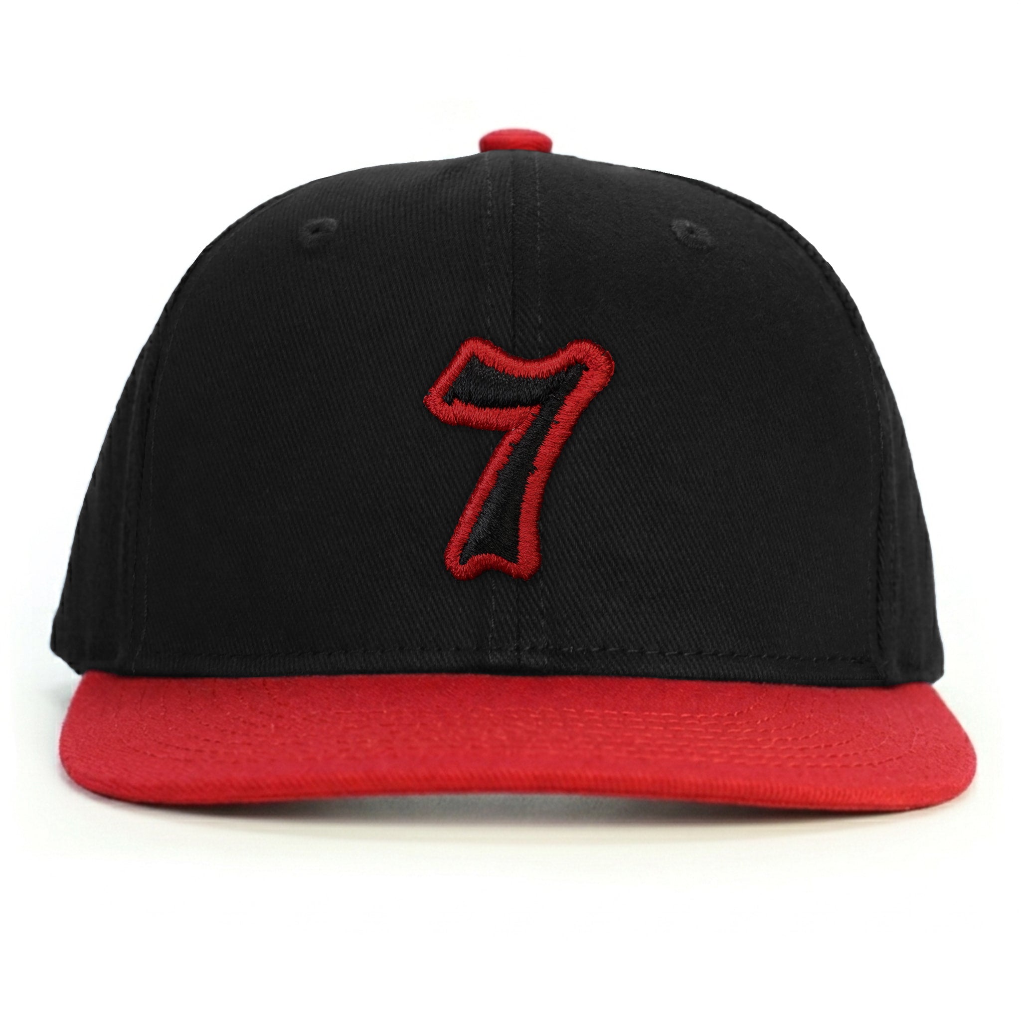 7 Numara Snapback Şapka - kırmızı