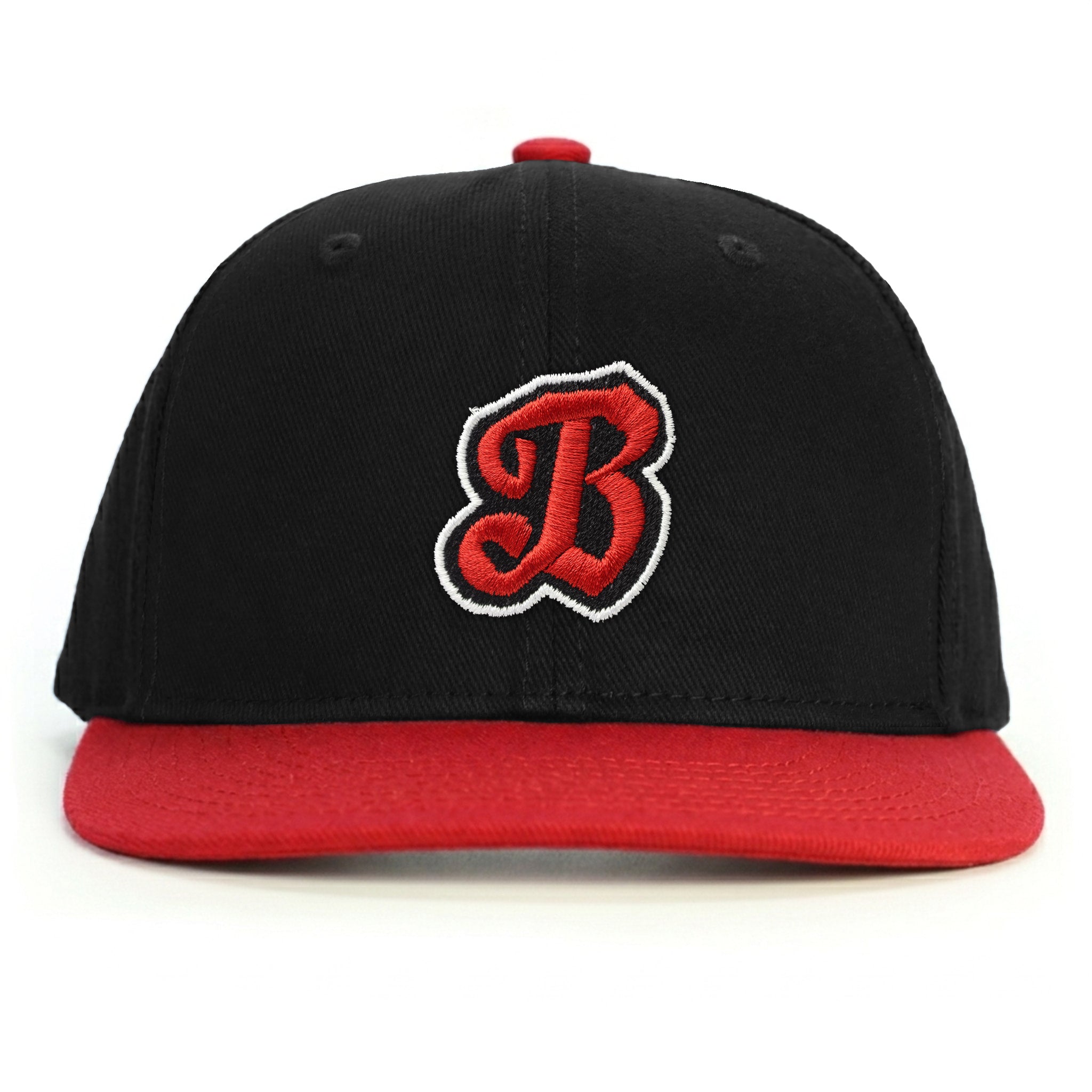 B Harf Snapback Şapka - kırmızı