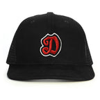 D Harf Snapback Şapka - siyah