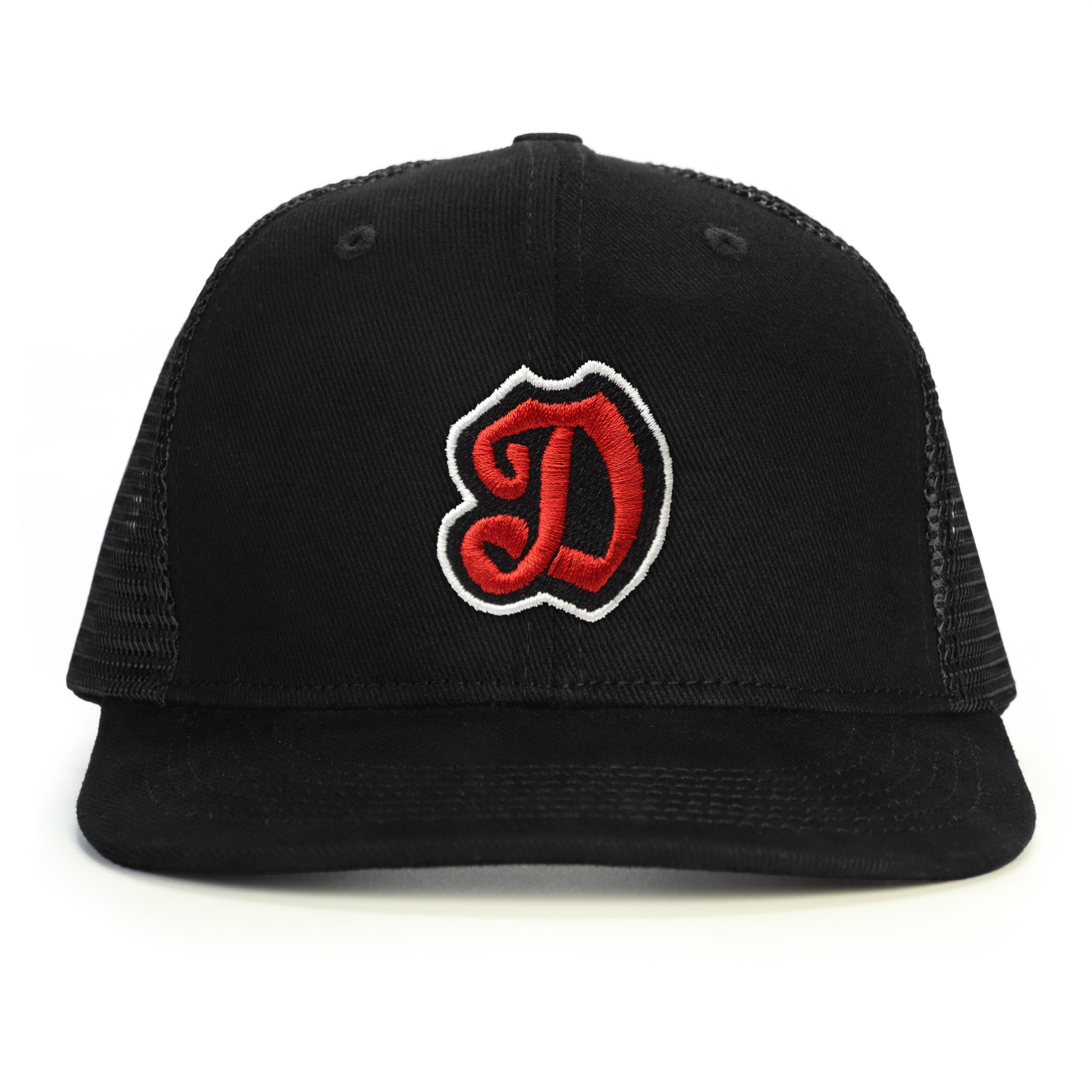 D Harf Snapback Şapka - siyah