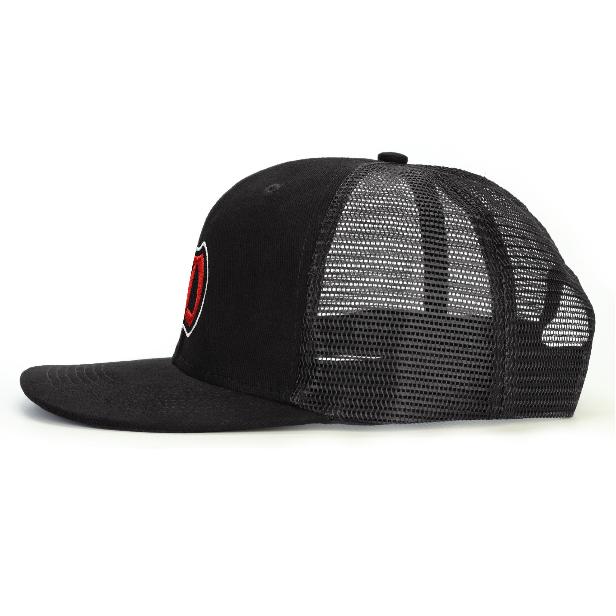 D Harf Snapback Şapka - siyah