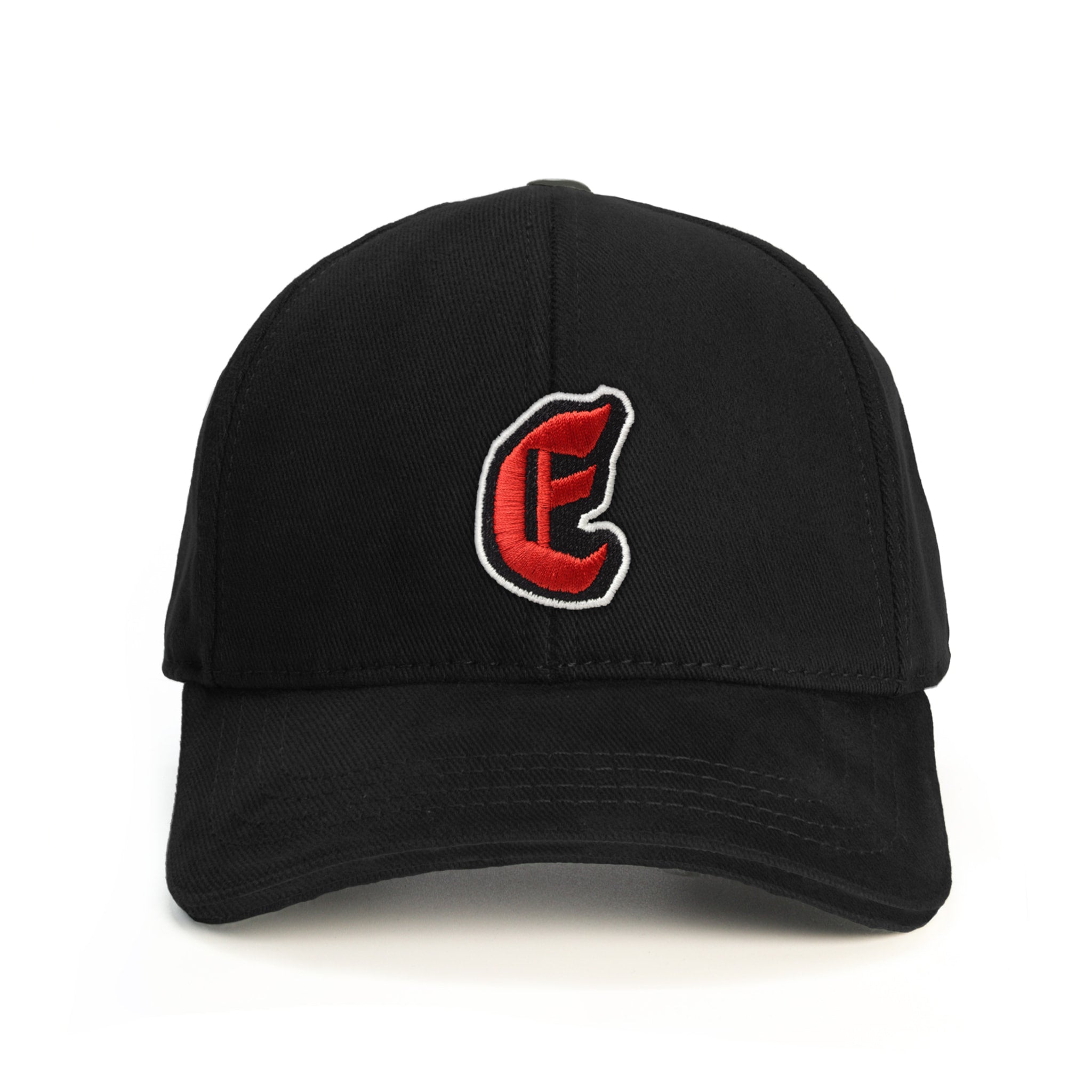 E Harf Baseball Şapka - siyah