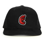 E Harf Snapback Şapka - siyah
