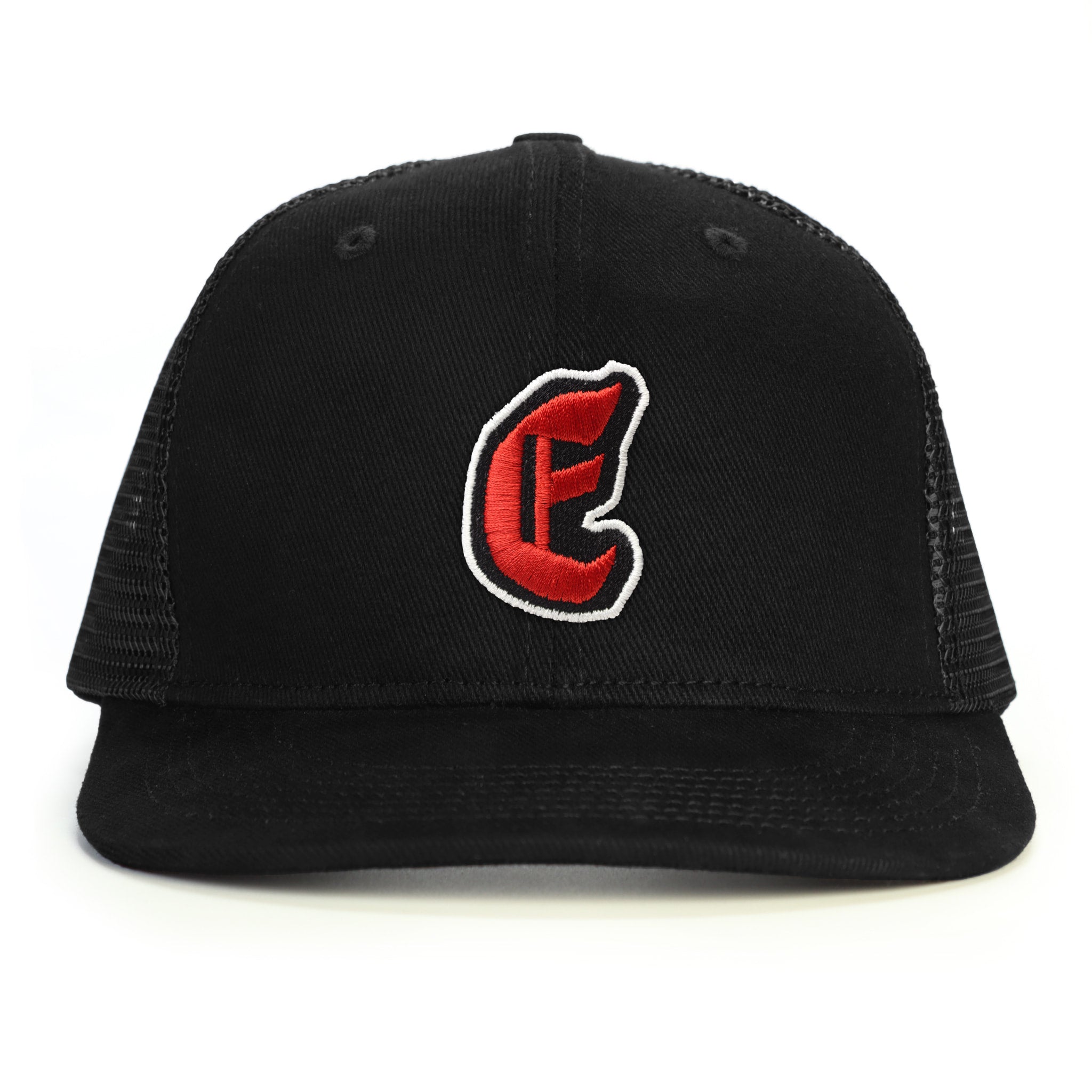 E Harf Snapback Şapka - siyah