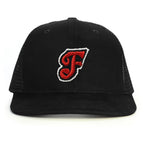 F Harf Snapback Şapka - siyah