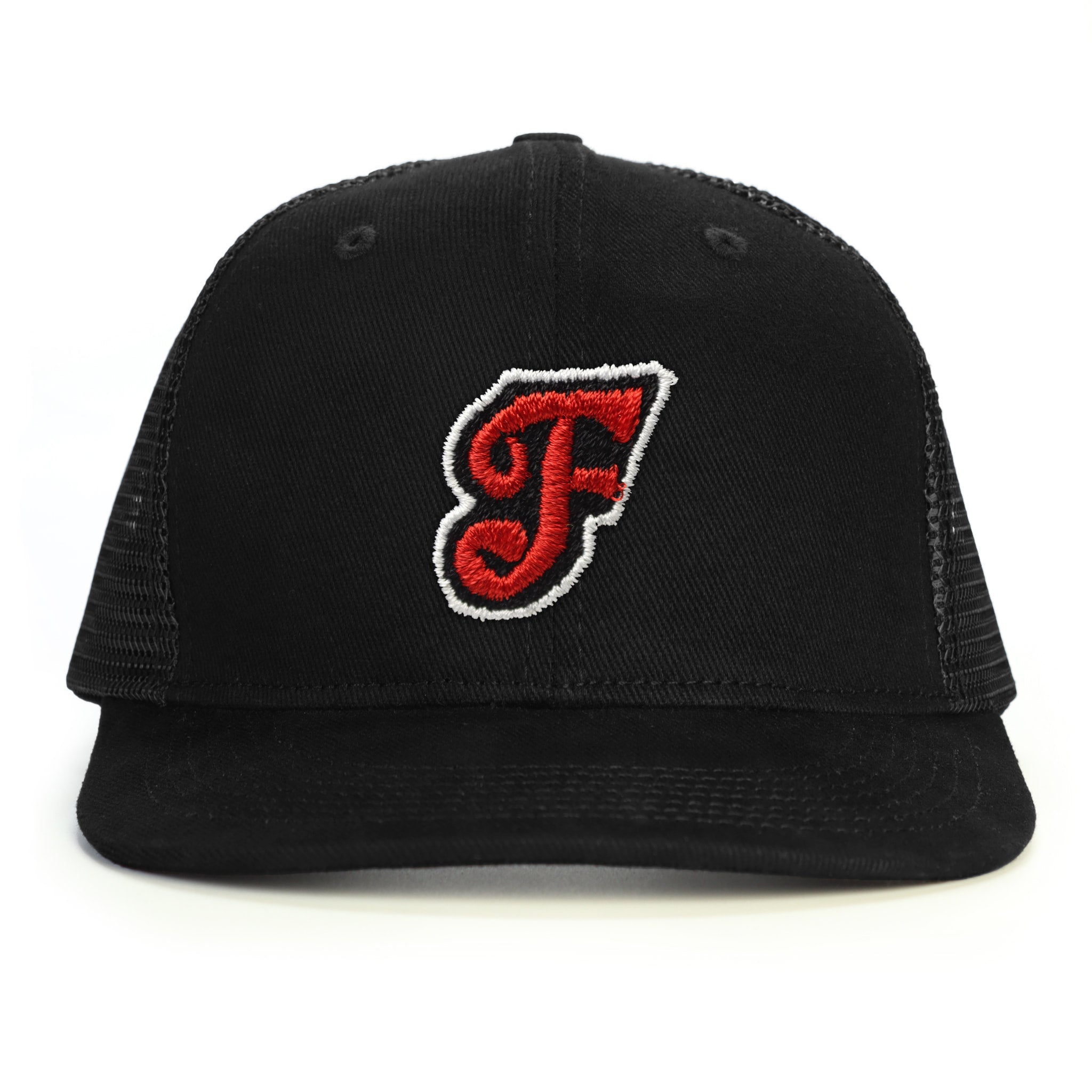 F Harf Snapback Şapka - siyah