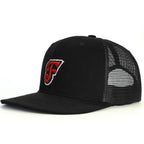 F Harf Snapback Şapka - siyah