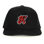 K Harf Snapback Şapka - siyah