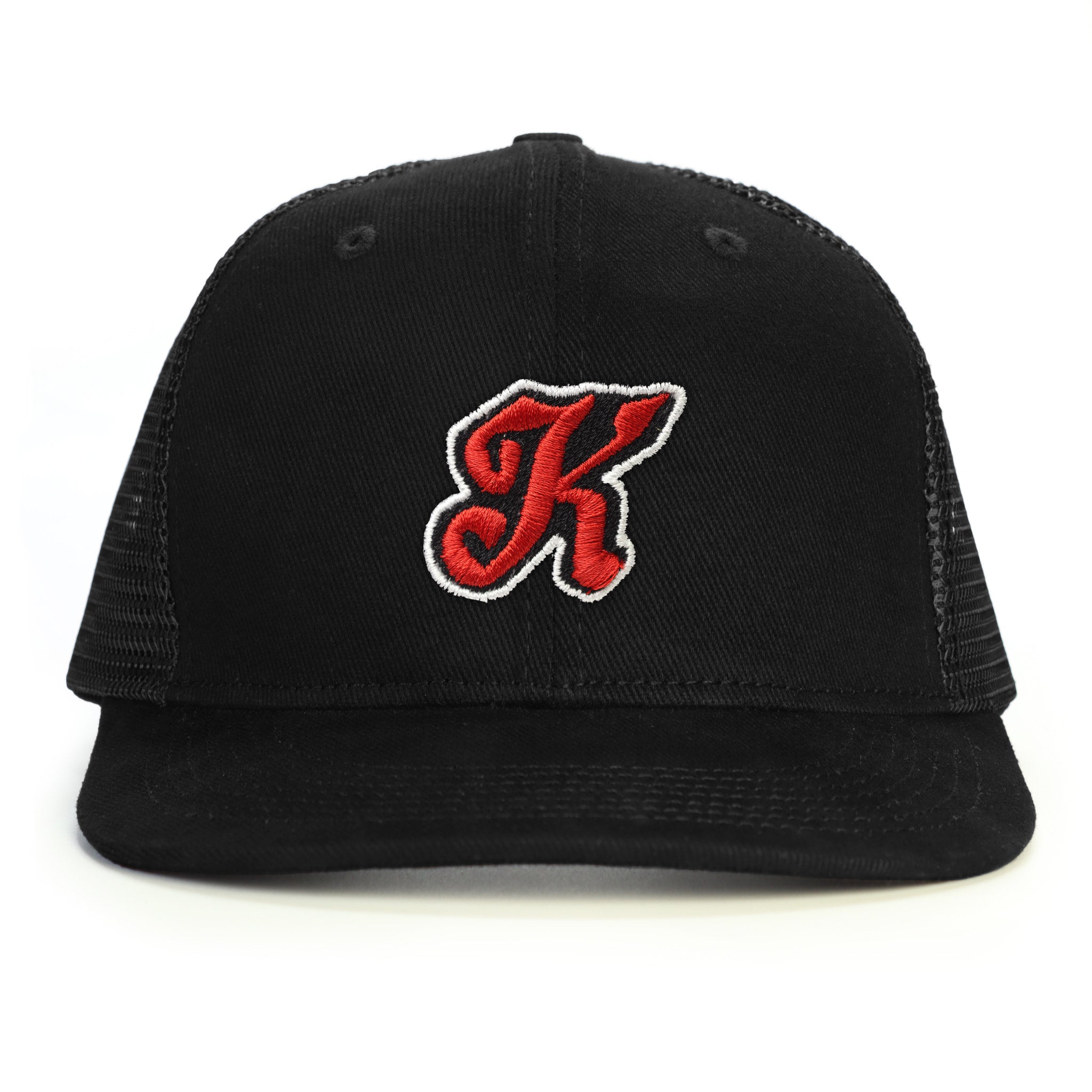 K Harf Snapback Şapka - siyah
