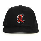 L Harf Snapback Şapka - siyah