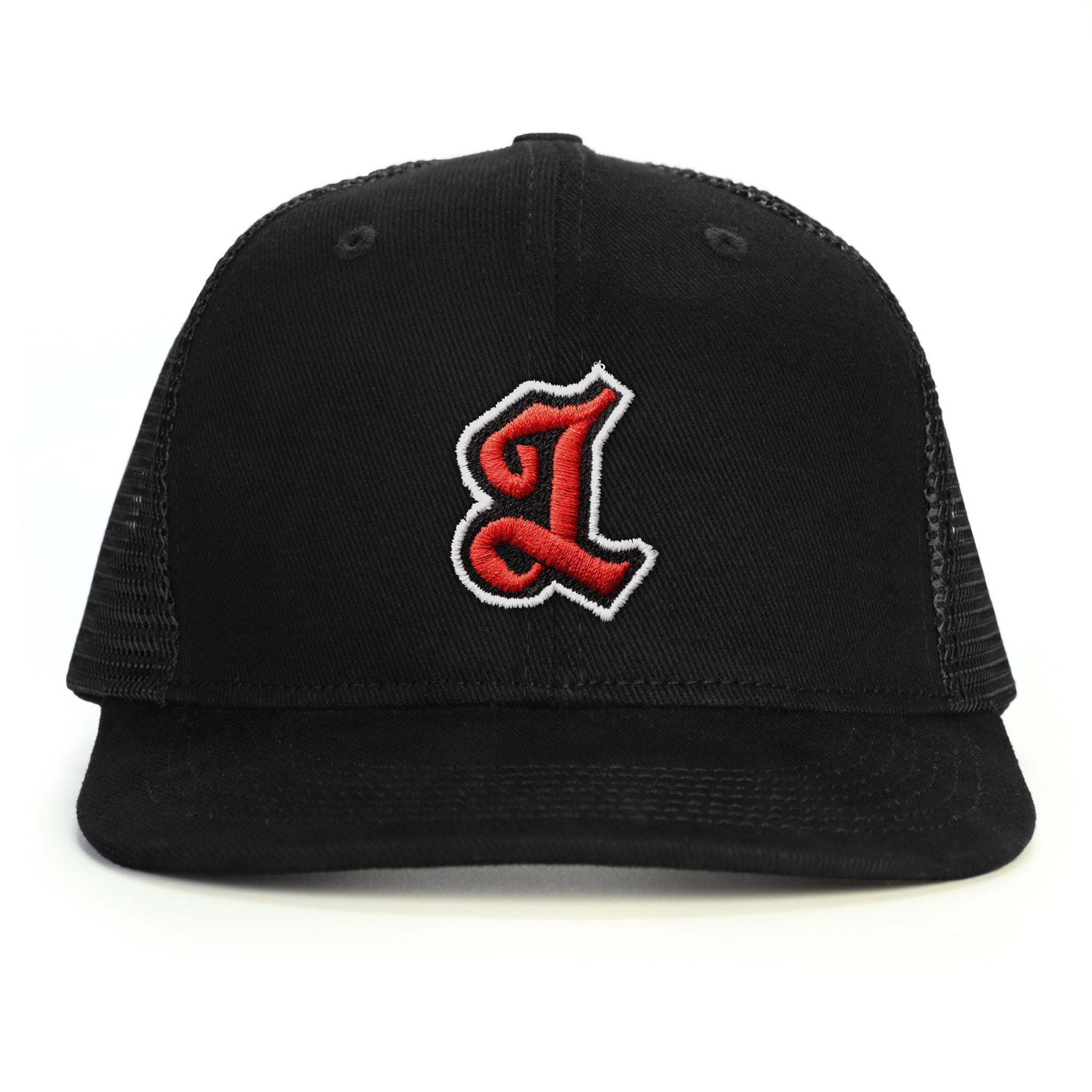L Harf Snapback Şapka - siyah