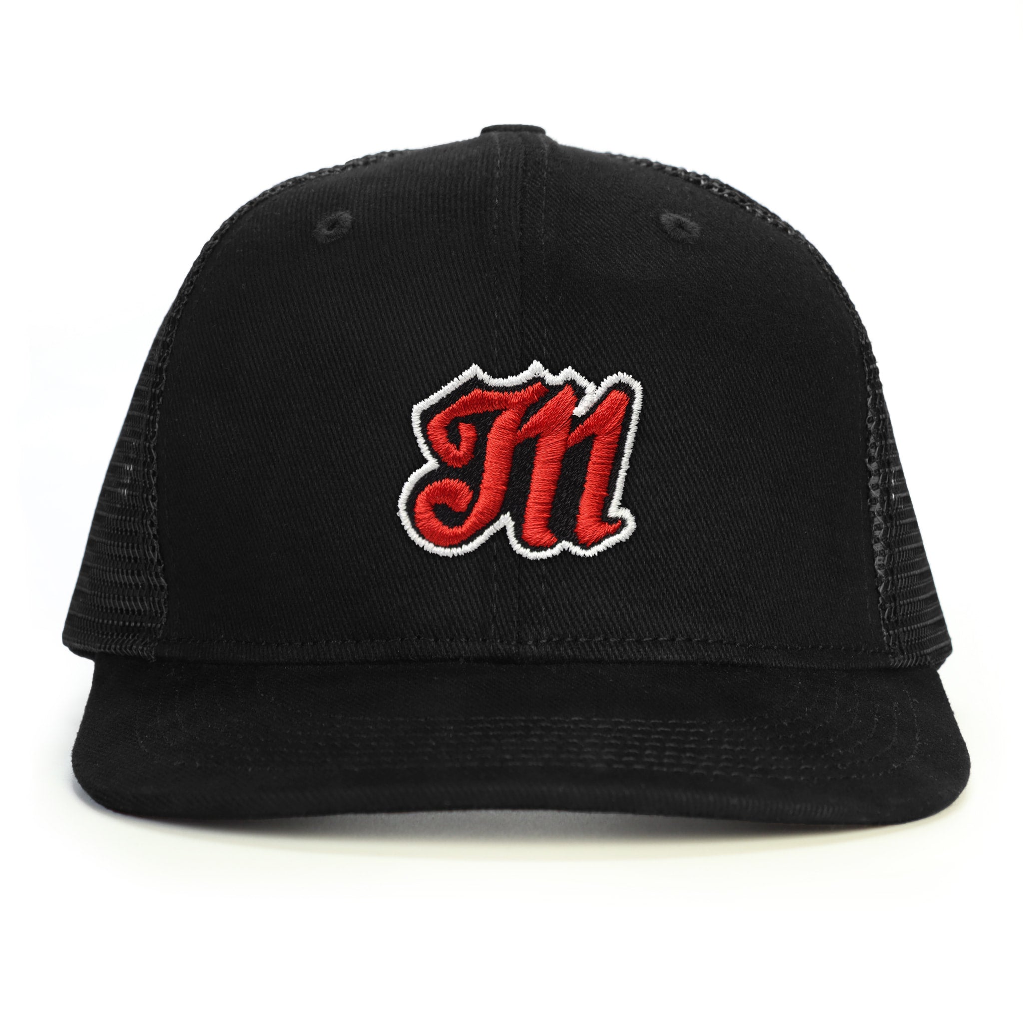 M Harf Snapback Şapka - siyah