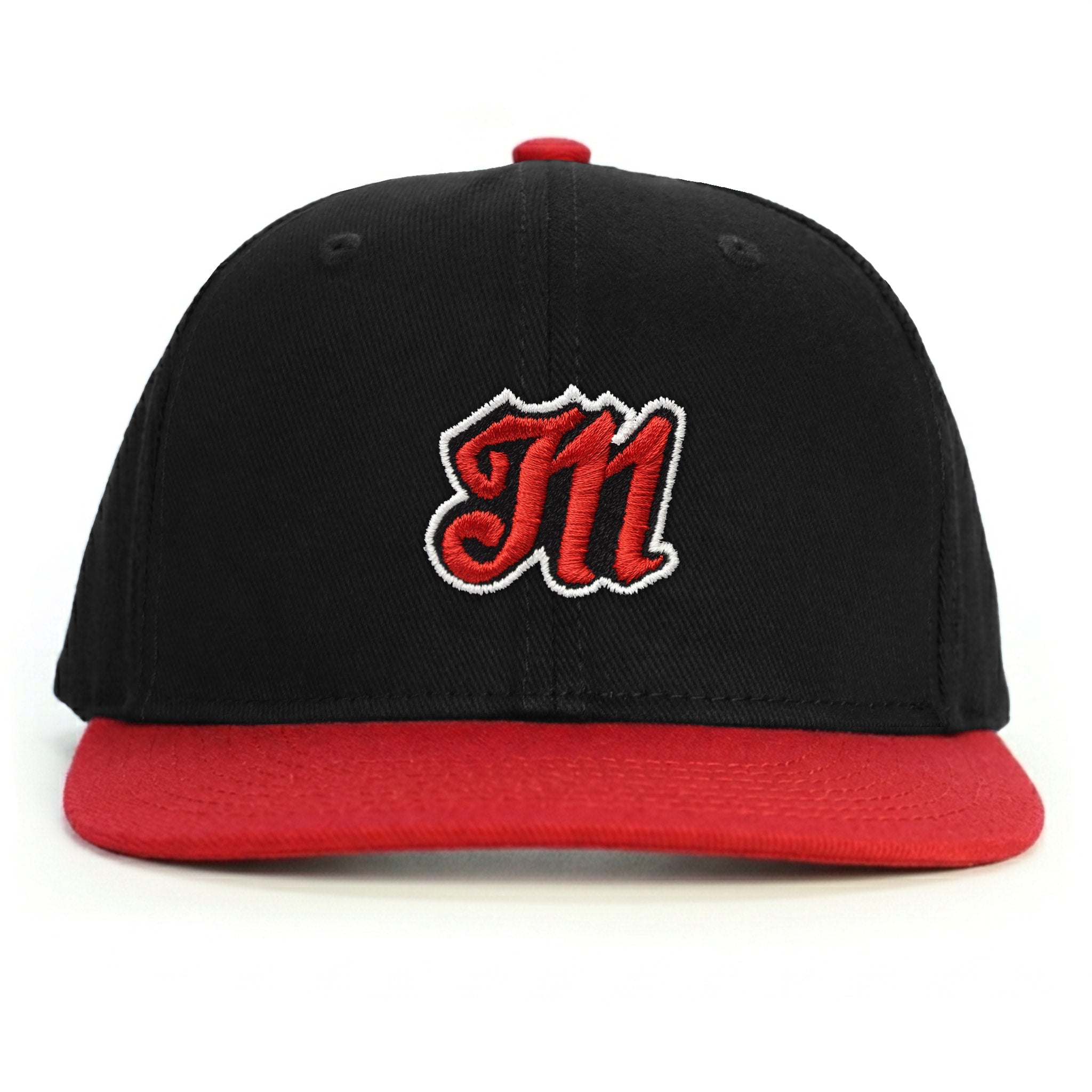 M Harf Snapback Şapka - kırmızı