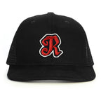 R Harf Snapback Şapka - siyah