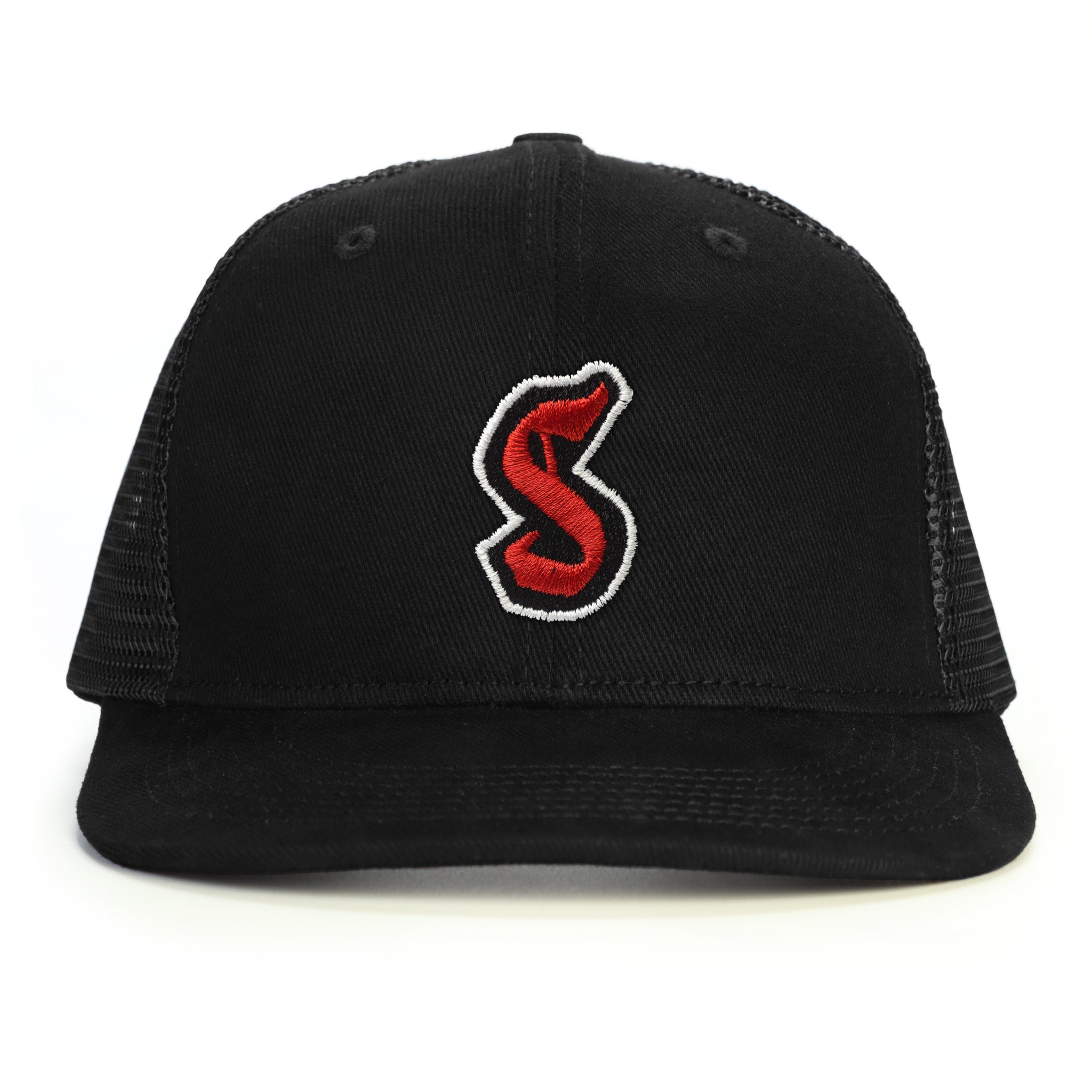 S Harf Snapback Şapka - siyah