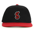 S Harf Snapback Şapka - kırmızı