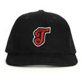T Harf Snapback Şapka - siyah