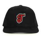 T Harf Snapback Şapka - siyah