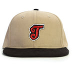 T Harf Snapback Şapka - bej
