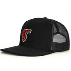T Harf Snapback Şapka - siyah