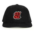 U Harf Snapback Şapka - siyah