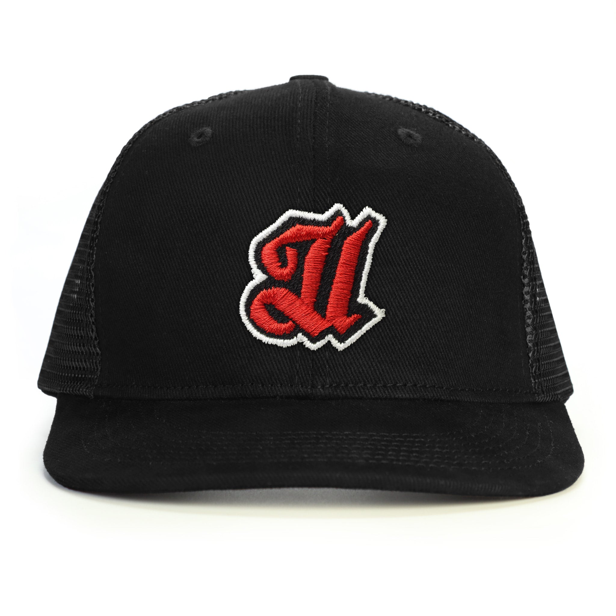 U Harf Snapback Şapka - siyah