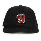 Y Harf Snapback Şapka - siyah